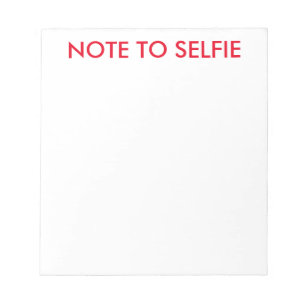 Anteckning till selfie skrivande anteckningsblock