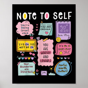Anteckning till sig själv Psykolog Medvetenhet om Poster