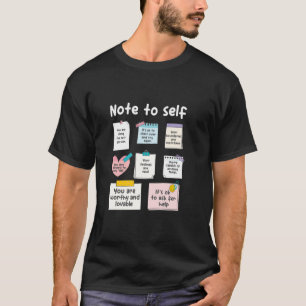 Anteckning till sig själv Psykolog Psykologi Menta T Shirt
