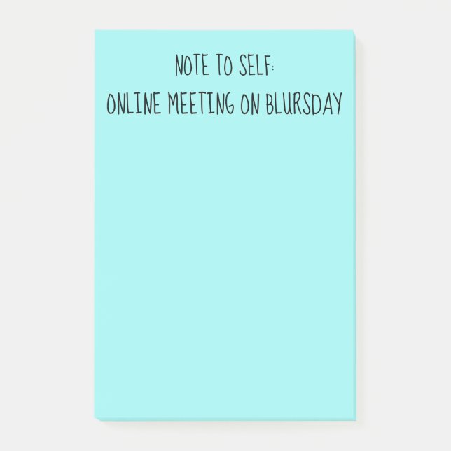 "Anteckning till självbetjäning" Funny karantänant Post-it Block (Framsida)