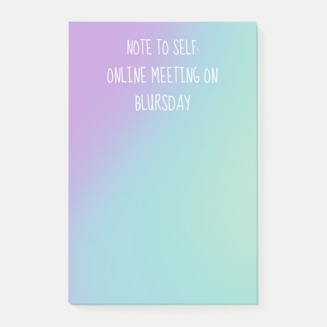 "Anteckning till självhäftande" funny Post-it Block (Framsida)