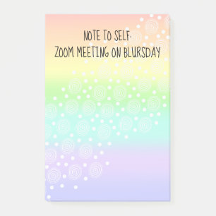 Anteckning till självlysande Blursday Rainbow Post Post-it Block