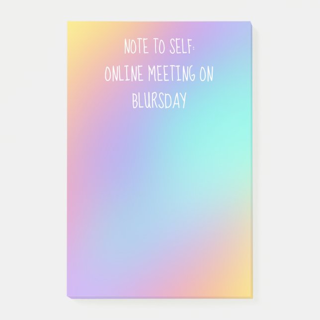 "Anteckning till självständig" Funny färgstark Pos Post-it Block (Framsida)