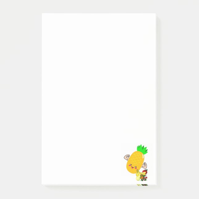 Anteckningar av ananas frukt post-it block (Framsida)