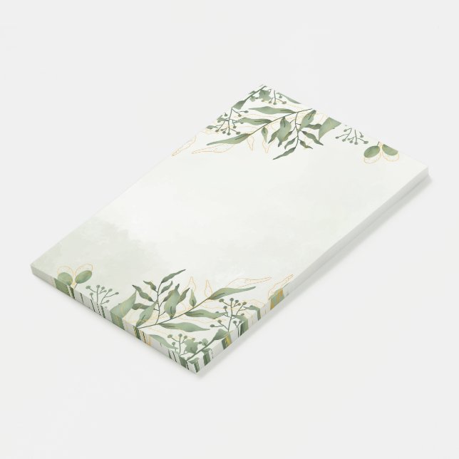 Anteckningar efter blommigt post-it block (Vinklad)