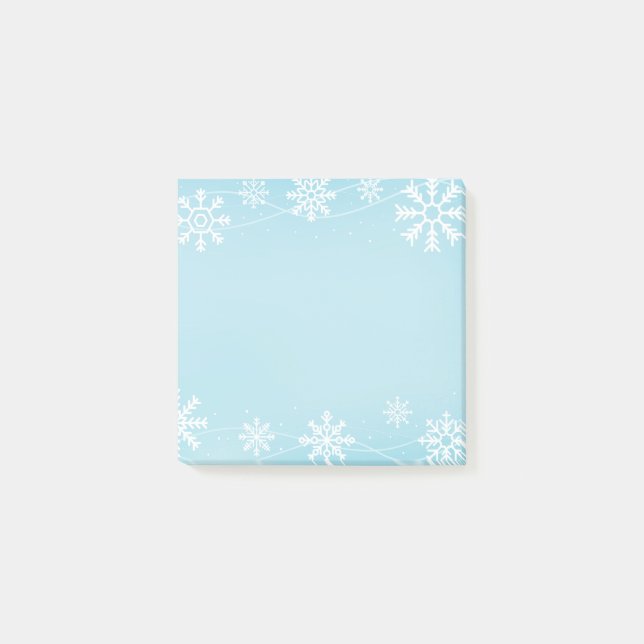 Anteckningar efter Helgdag Snöflingor Post-it Block (Framsida)