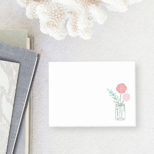 Anteckningar efter personlig   Botaniskt Mason Bur Post-it Block