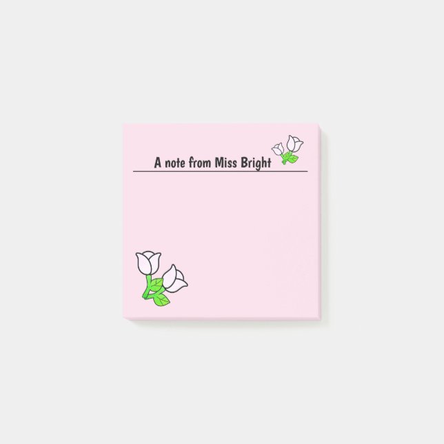 Anteckningar efter rosa ros post-it block (Framsida)