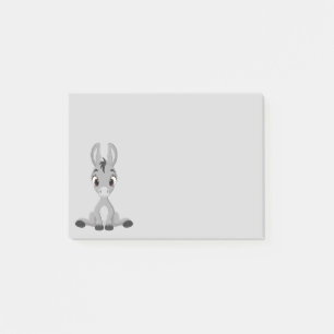Anteckningar för Cute Tecknad Donkey Post-it Block