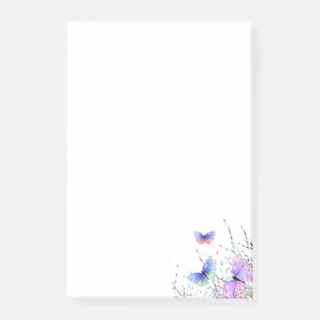 Anteckningar för flygande Butterflies Post-it® Post-it Block (Framsida)