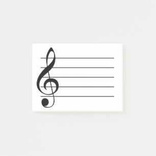 Anteckningar för treble Clef Post-it Block