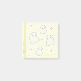 Anteckningar för Watercolor Gult Girly Ghost Namn Post-it Block
