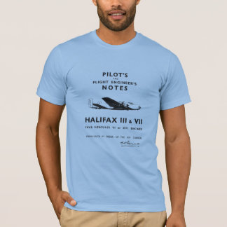 Anteckningar från Halifax Aircraft Pilot T Shirt