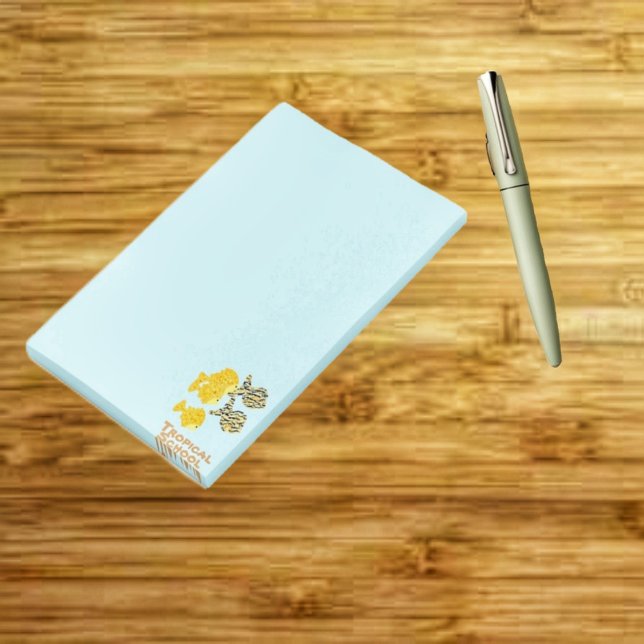 Anteckningar från Tropical School Post-IT Block (Fish School Post-It-Notes, is one of several, Tropical themed designs!)