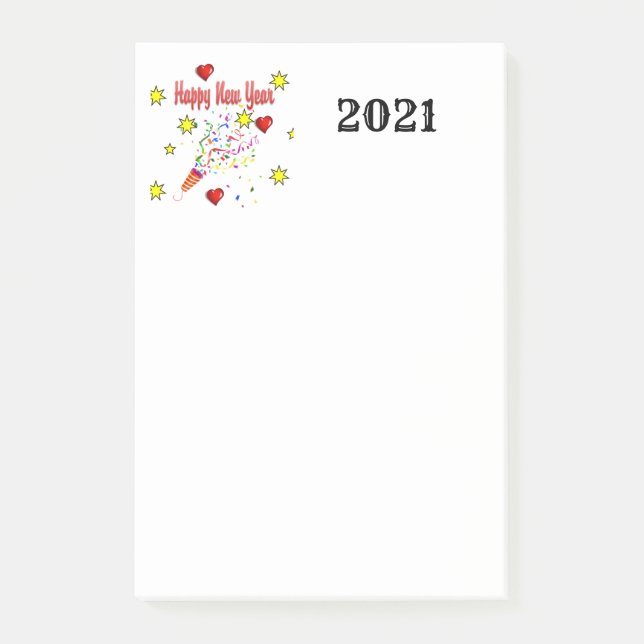 Anteckningar Gott nytt år! 2021 Post-it Block (Framsida)