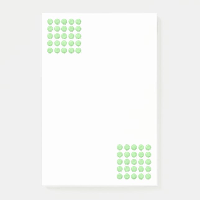 Anteckningar Gröna Blommor Post-it Block (Framsida)
