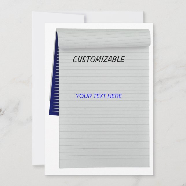 Anteckningar i anteckningsboken - Tom bakåt (Framsida)