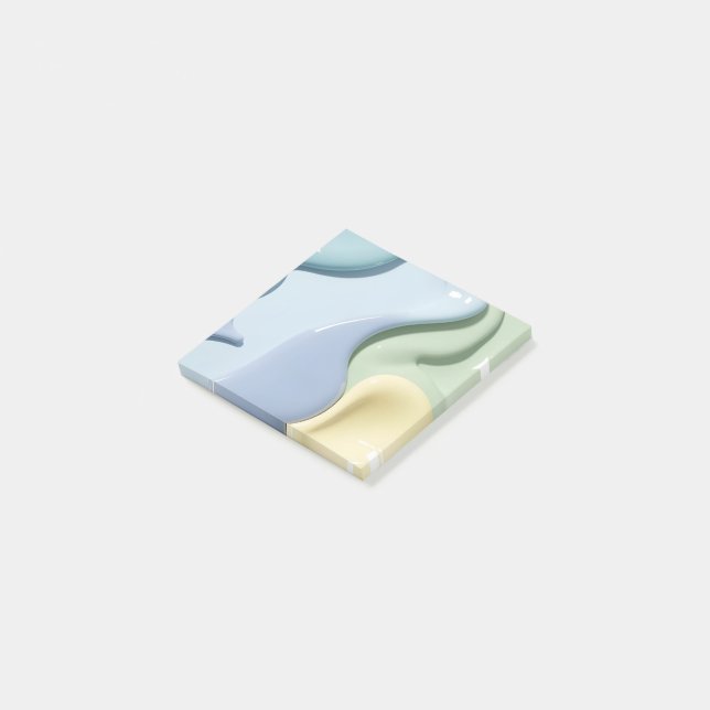 Anteckningar i stilfull grafisk design post-it block (Vinklad)