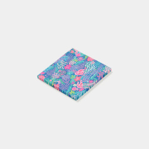 Anteckningar i stilfull grafisk form post-it block