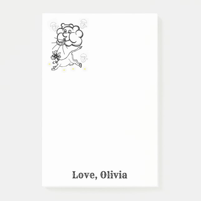 Anteckningar Ko Moln Färgläggning Post it-lapp Post-it Block (Framsida)