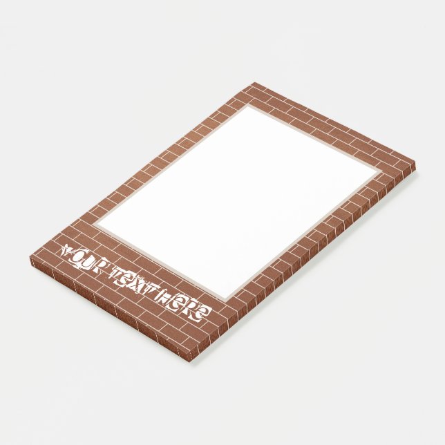 Anteckningar med brickvägg och Anpassningsbar Post-it Block (Vinklad)