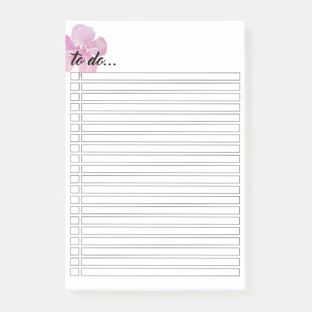 Anteckningar med enkel Lila - blomma efter IT® Post-it Block (Framsida)