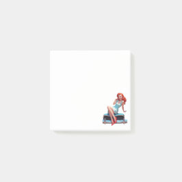 Anteckningar med Pin-Up Girl Post-it Block
