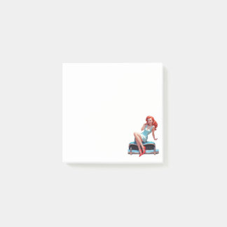 Anteckningar med Pin-Up Girl Post-it Block