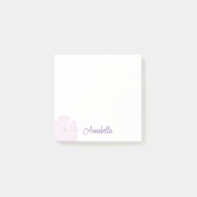 Anteckningar om enstaka Rosa i Lavatera Post-it Block (Framsida)