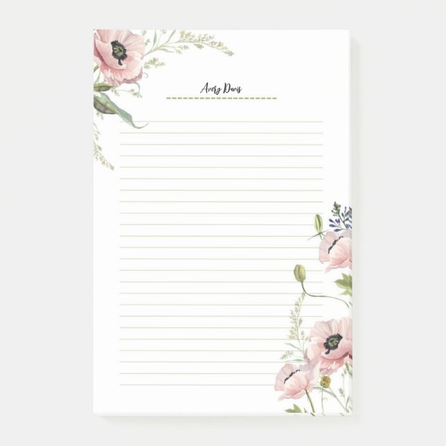 Anteckningar om modern minimal Elegant Post-it Block (Framsida)