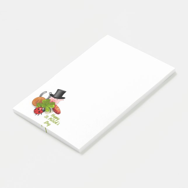 Anteckningar på St. Patrick-dagen Post-it Block (Vinklad)