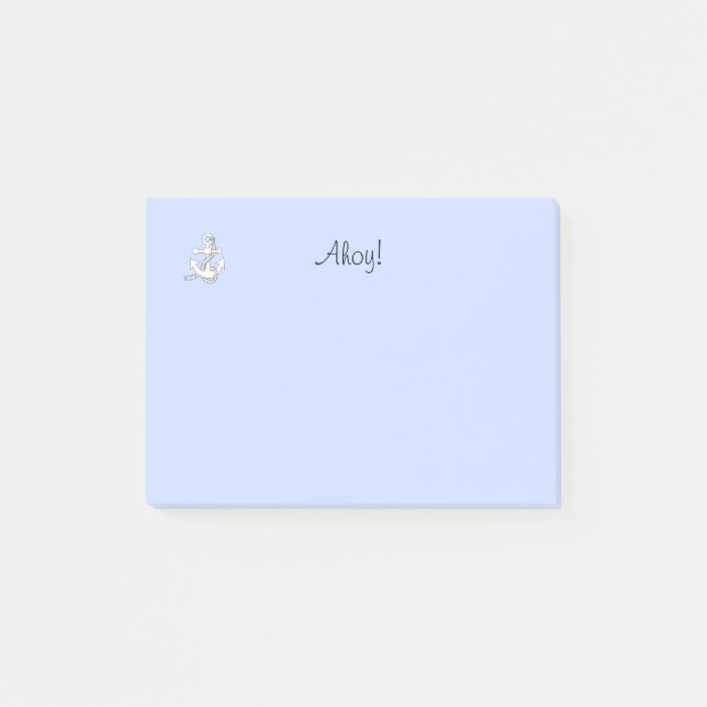 Anteckningsblock - ahoy with Anchor Post-it Block (Framsida)
