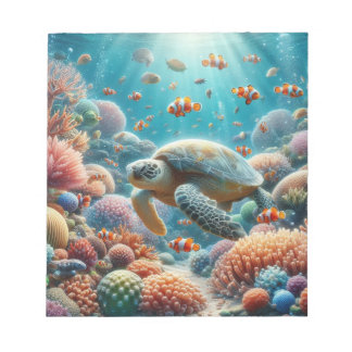 Anteckningsblock av attraktiv sköldpadda