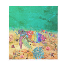 Anteckningsblock av Cute och Colorful Sea Turtle