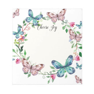 Anteckningsblock av fjäril