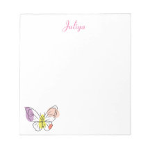 Anteckningsblock av Rainbow butterfly Personlig