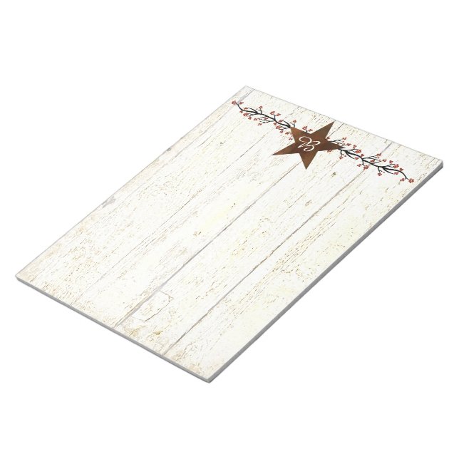 Anteckningsblock av russtjärnor och bär (Vinklad)