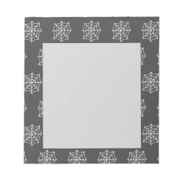 Anteckningsblock av spindelnät (Grått och vit Mörk