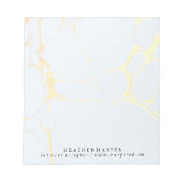 Anteckningsblock - Blå och Guld Marble