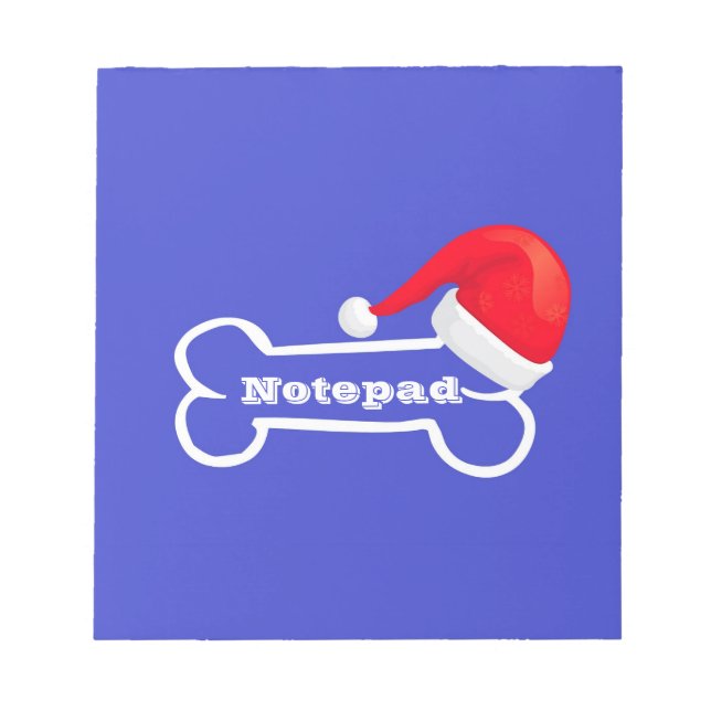 Anteckningsblock Blue Santa Hat Bone (Framsida)