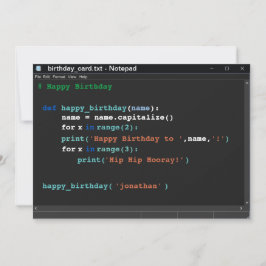 Anteckningsblock Computer Programmer Mörk Mode Bir Kort