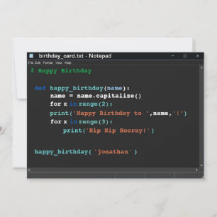 Anteckningsblock Computer Programmer Mörk Mode Bir Kort