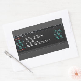 Anteckningsblock Datorprogrammerarens formaterings Rektangulärt Klistermärke