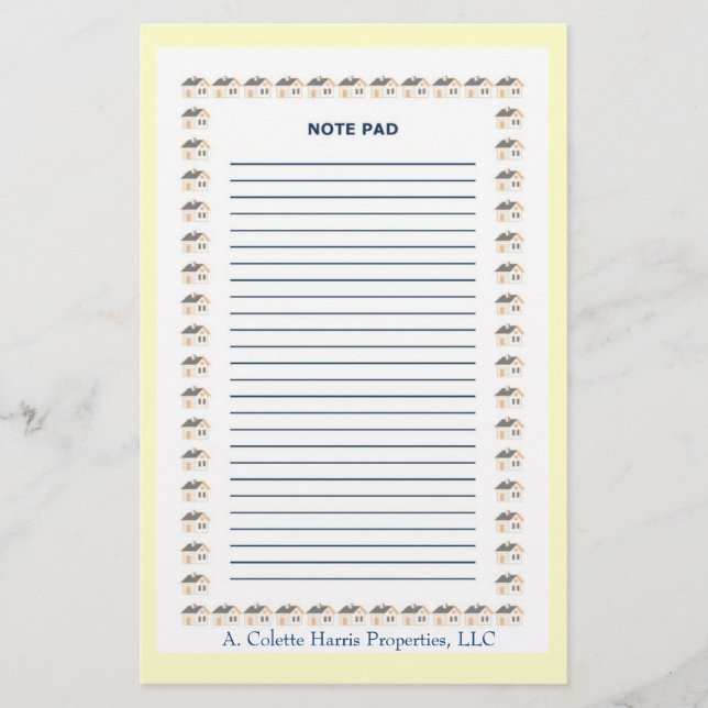 Anteckningsblock - Design 1 Brevpapper (Framsida)