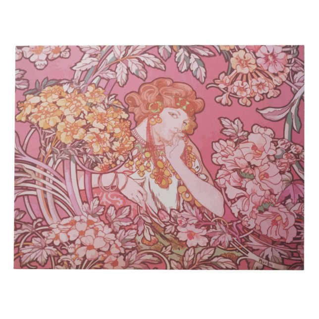 Anteckningsblock för 11 x 8,5 tum i art nouveau -  (Framsida)