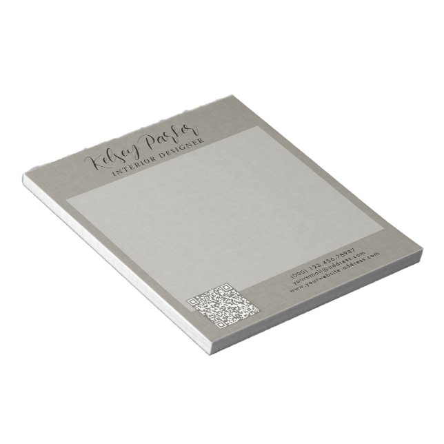 Anteckningsblock för Anpassadet QR-kod för subtle  (Vinklad)