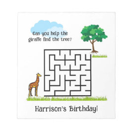 Anteckningsblock för att hjälpa giraffe, träd-föde