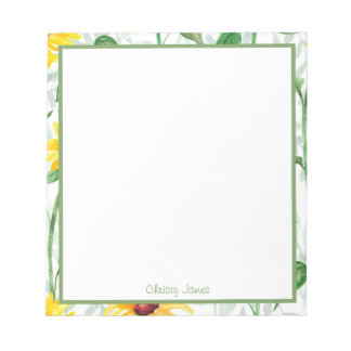 Anteckningsblock för Blommigt av anpassningsbar