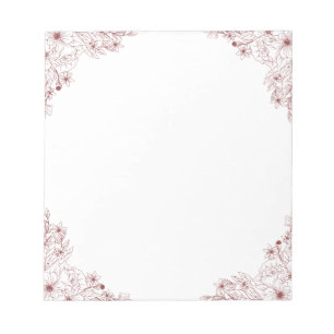 Anteckningsblock för Blommigt av elegant - 5,5 x 6
