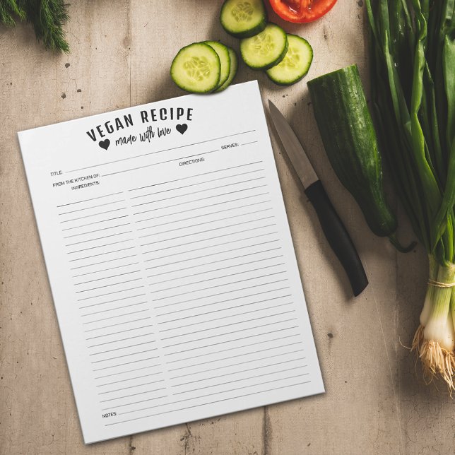 Anteckningsblock för enkel minimal kulturell Vegan (Skapare uppladdad)